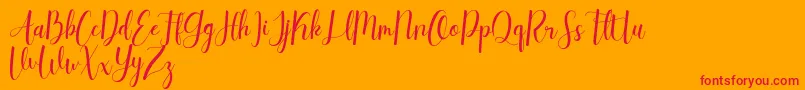 daydream dafont free Font – Red Fonts on Orange Background
