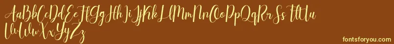 daydream dafont free Font – Yellow Fonts on Brown Background