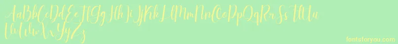 daydream dafont free Font – Yellow Fonts on Green Background