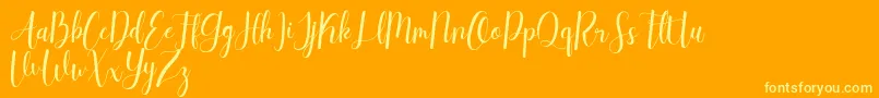 daydream dafont free Font – Yellow Fonts on Orange Background