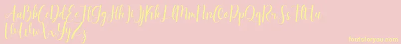 daydream dafont free Font – Yellow Fonts on Pink Background