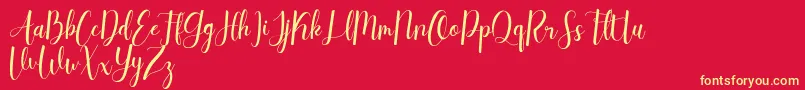 daydream dafont free-Schriftart – Gelbe Schriften auf rotem Hintergrund