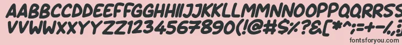 Fonte Daydreamers Italic – fontes pretas em um fundo rosa