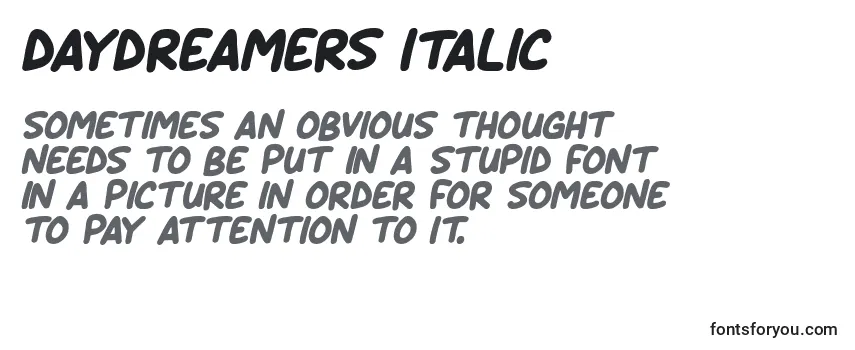 Обзор шрифта Daydreamers Italic