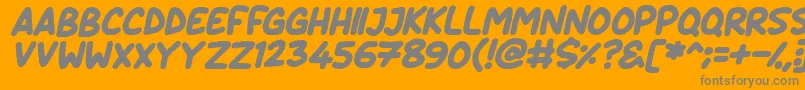 Daydreamers Italic Font – Gray Fonts on Orange Background