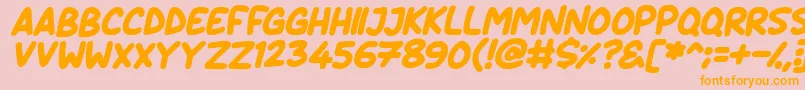 Daydreamers Italic Font – Orange Fonts on Pink Background