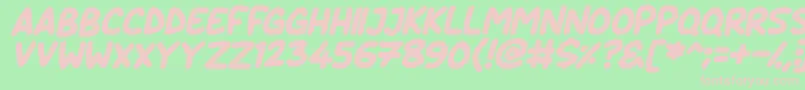 Daydreamers Italic Font – Pink Fonts on Green Background