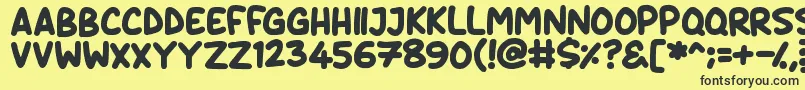 Daydreamers Font – Black Fonts on Yellow Background