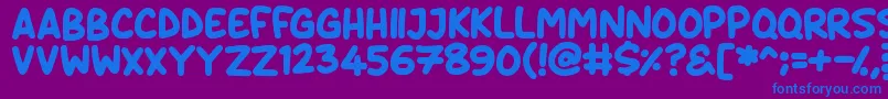 フォントDaydreamers – 紫色の背景に青い文字