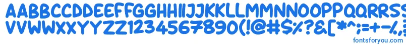 フォントDaydreamers – 白い背景に青い文字
