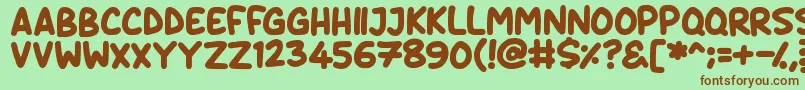 Шрифт Daydreamers – коричневые шрифты на зелёном фоне