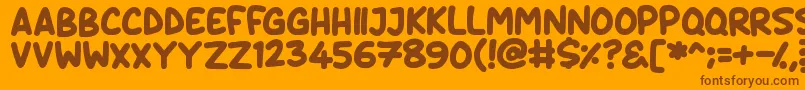 Daydreamers Font – Brown Fonts on Orange Background