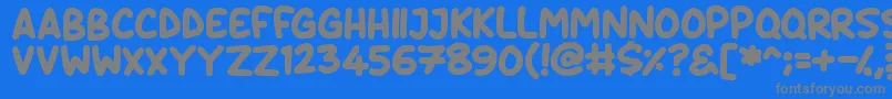 フォントDaydreamers – 青い背景に灰色の文字