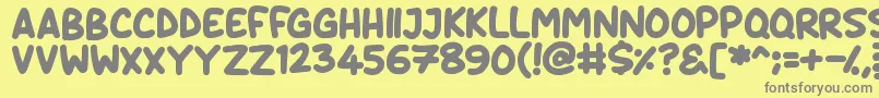 フォントDaydreamers – 黄色の背景に灰色の文字
