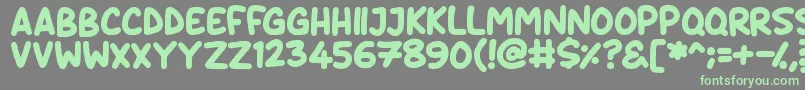 Daydreamers-fontti – vihreät fontit harmaalla taustalla