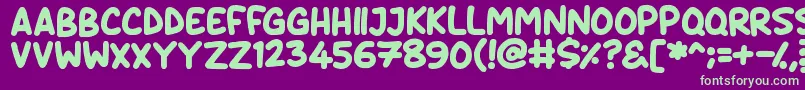 Шрифт Daydreamers – зелёные шрифты на фиолетовом фоне
