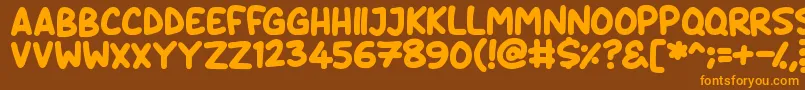 Daydreamers Font – Orange Fonts on Brown Background