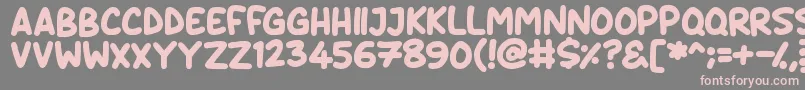 Daydreamers-fontti – vaaleanpunaiset fontit harmaalla taustalla