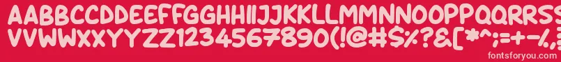 Daydreamers Font – Pink Fonts on Red Background