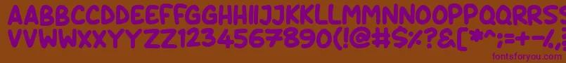 Шрифт Daydreamers – фиолетовые шрифты на коричневом фоне