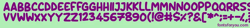 Шрифт Daydreamers – фиолетовые шрифты на зелёном фоне