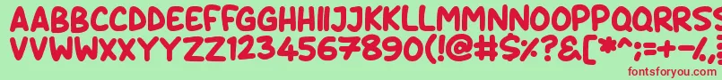 Daydreamers Font – Red Fonts on Green Background