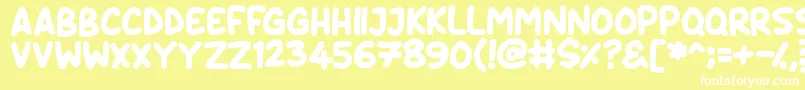 Daydreamers-fontti – valkoiset fontit keltaisella taustalla