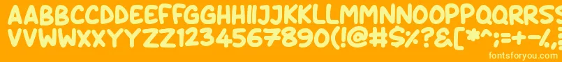 Шрифт Daydreamers – жёлтые шрифты на оранжевом фоне
