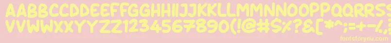 Daydreamers Font – Yellow Fonts on Pink Background