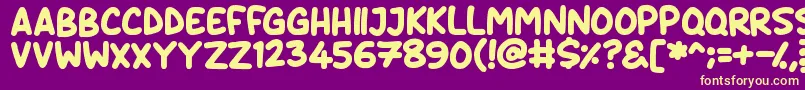 Daydreamers Font – Yellow Fonts on Purple Background