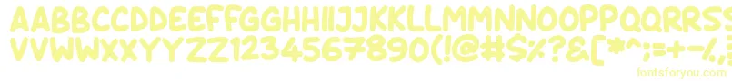 Daydreamers-Schriftart – Gelbe Schriften auf weißem Hintergrund
