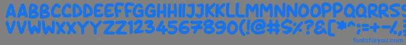 フォントDaydreamers – 灰色の背景に青い文字