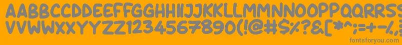 Daydreamers Font – Gray Fonts on Orange Background