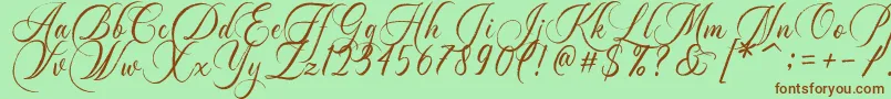 Dayland Font – Brown Fonts on Green Background