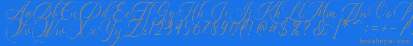 Dayland-Schriftart – Graue Schriften auf blauem Hintergrund