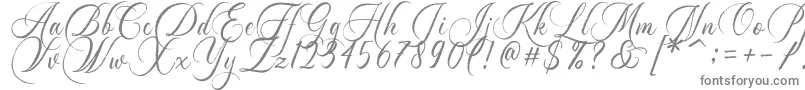 Dayland-fontti – harmaat kirjasimet valkoisella taustalla