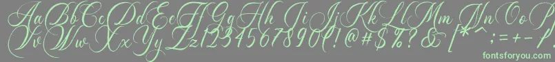Dayland-Schriftart – Grüne Schriften auf grauem Hintergrund