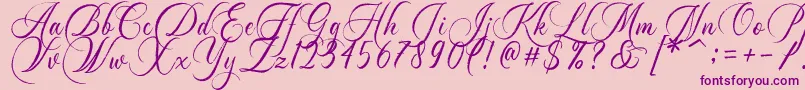Dayland-Schriftart – Violette Schriften auf rosa Hintergrund