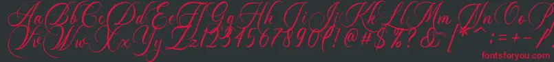 Dayland Font – Red Fonts on Black Background