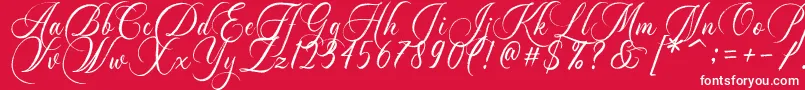 Dayland Font – White Fonts on Red Background