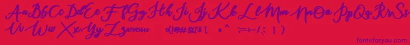 daylight-Schriftart – Violette Schriften auf rotem Hintergrund