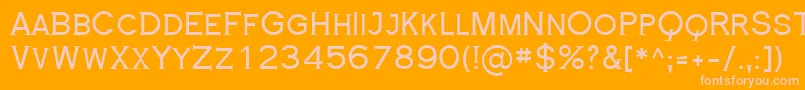 Шрифт RoyalSerif – розовые шрифты на оранжевом фоне