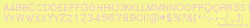 RoyalSerif Font – Pink Fonts on Yellow Background