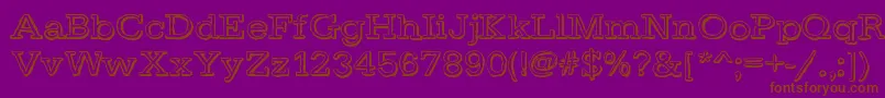 DayLight Font – Brown Fonts on Purple Background