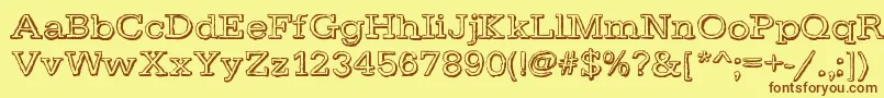 DayLight Font – Brown Fonts on Yellow Background