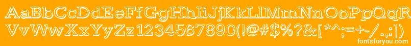 DayLight Font – White Fonts on Orange Background