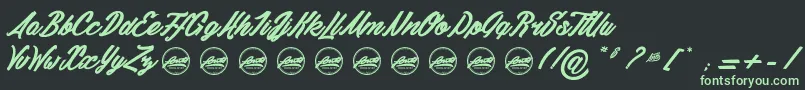 DaylightMoonlight light PersonalUseOnly Font – Green Fonts on Black Background