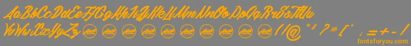 DaylightMoonlight light PersonalUseOnly Font – Orange Fonts on Gray Background