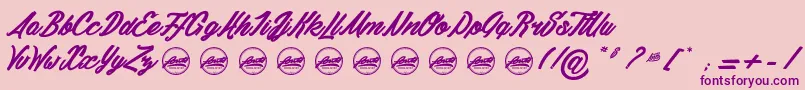DaylightMoonlight light PersonalUseOnly Font – Purple Fonts on Pink Background