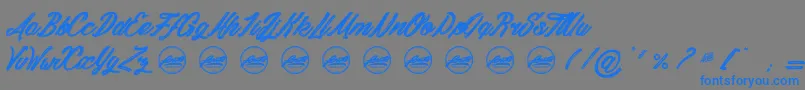 DaylightMoonlight PersonalUseOnly Font – Blue Fonts on Gray Background